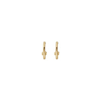 Gold Tiny Cupid Hoop Earrings