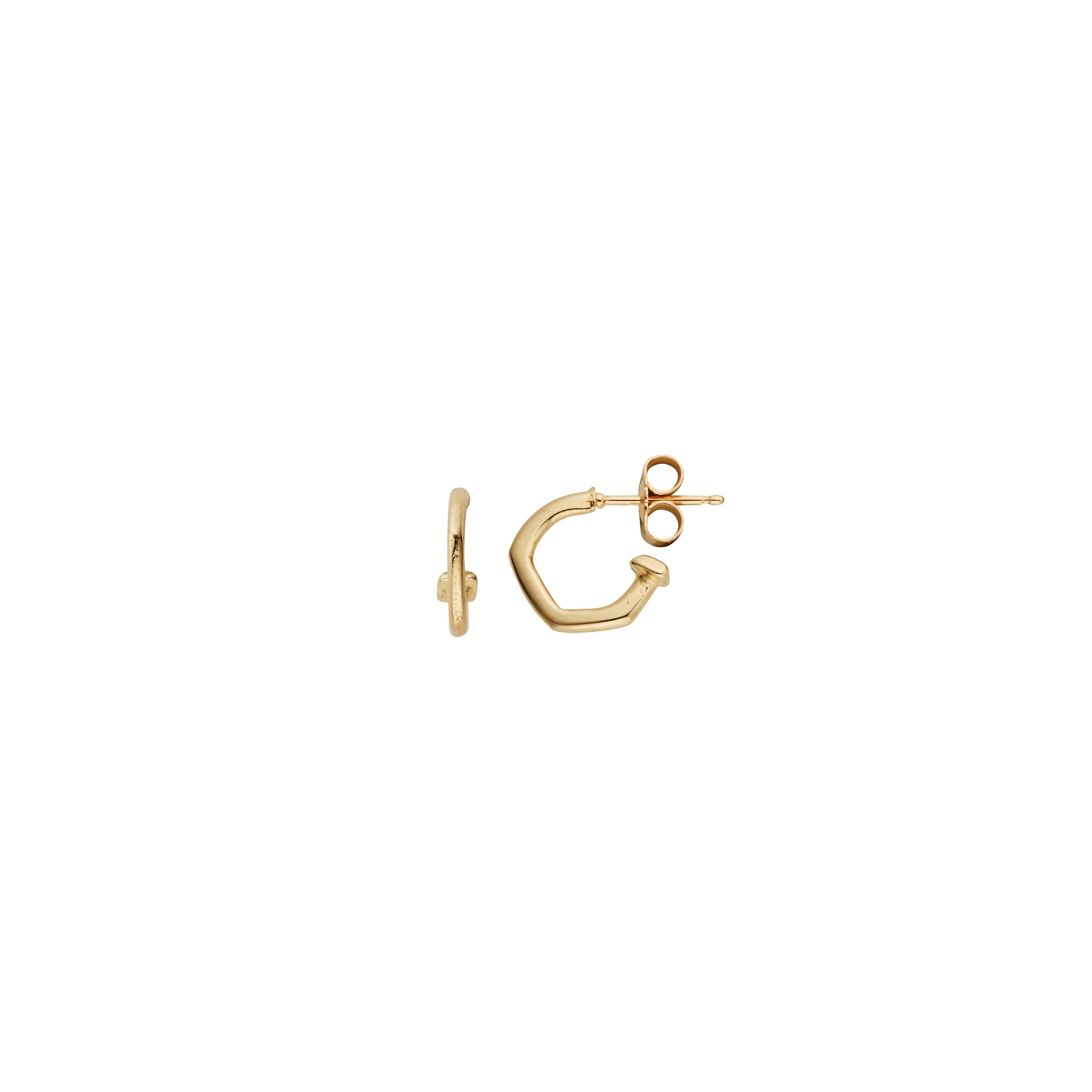 Gold Tiny Cupid Hoop Earrings
