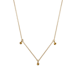 Gold Trio Citrine Necklace