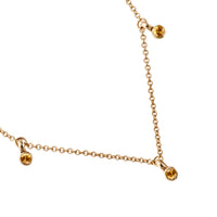 Gold Trio Citrine Necklace