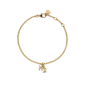 Gold Mini Virgo Horoscope Chain Bracelet