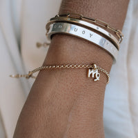 Gold Mini Virgo Horoscope Chain Bracelet