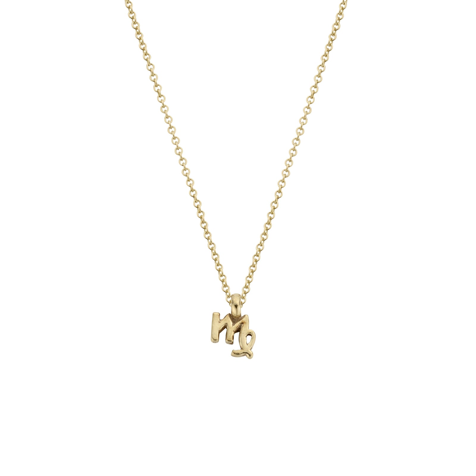 Gold Mini Virgo Horoscope Necklace