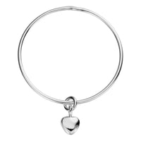 Silver Maxi Grateful Heart Bangle