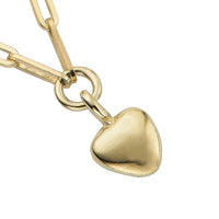 Gold Grateful Heart Trace Chain Necklace