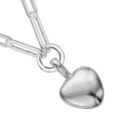 Silver Grateful Heart Trace Chain Necklace