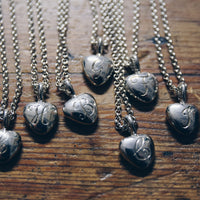 Silver Midi Grateful Heart Necklace