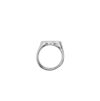 Silver Heart Signet Ring