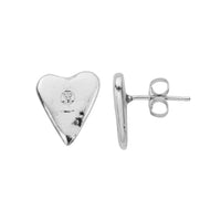 Silver Mini Heart Stud Earrings