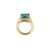 HEBE Gold Aquamarine Ring