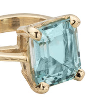 HEBE Gold Aquamarine Ring