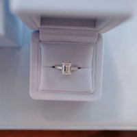 'The Heirloom' Platinum Emerald 2ct Lab Grown Diamond Claw Engagement Ring