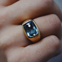 HILO Gold Aquamarine Ring