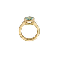 INDIRA Gold Zimbaqua Aquamarine & Diamond Ring