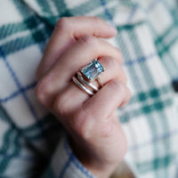 ISLA Silver Aquamarine Ring