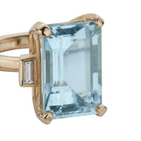 KAIRI Gold Aquamarine Ring