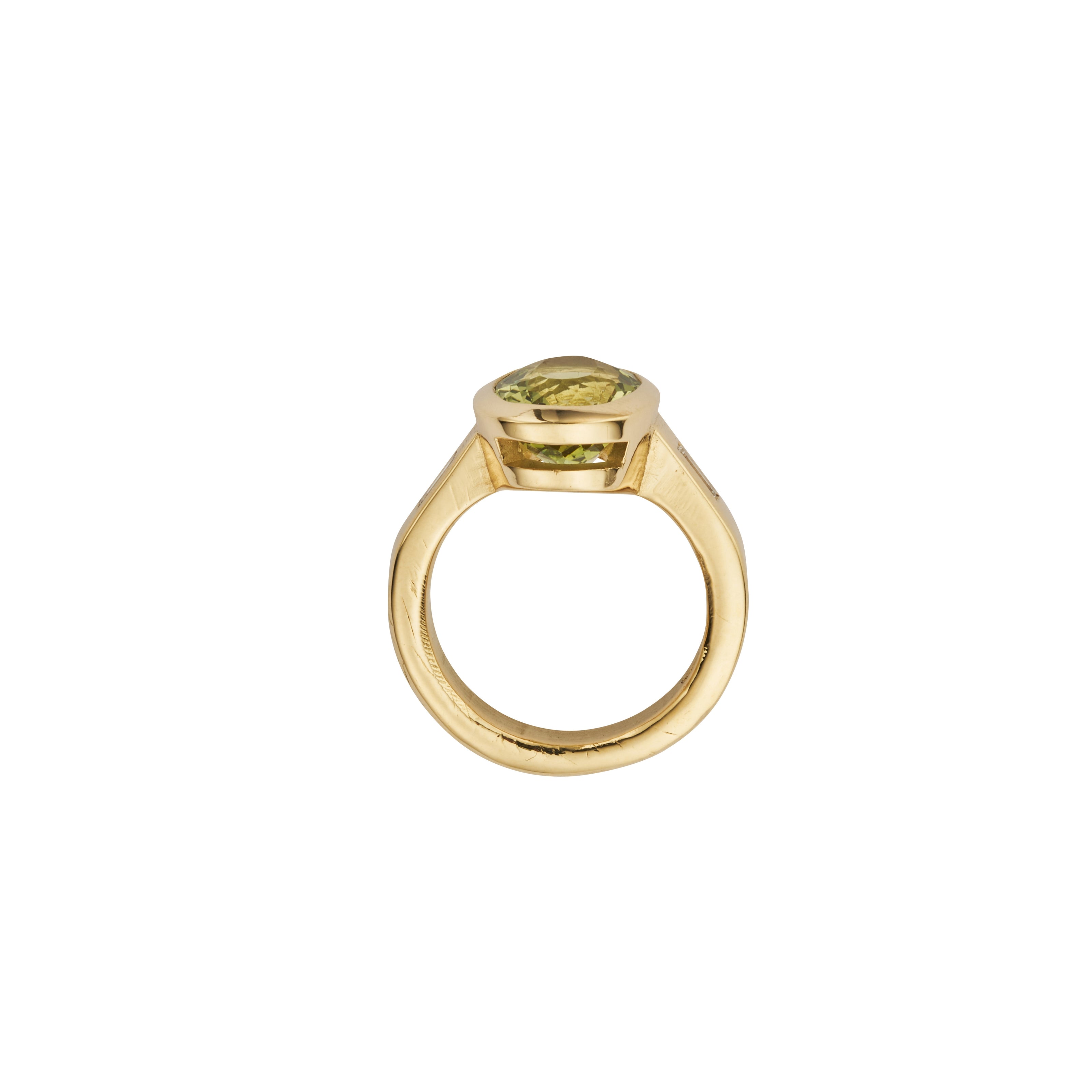 KEEVA Gold Zimbaqua Beryl & Diamond Ring