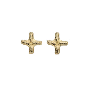 Gold Mini Kiss Stud Earrings