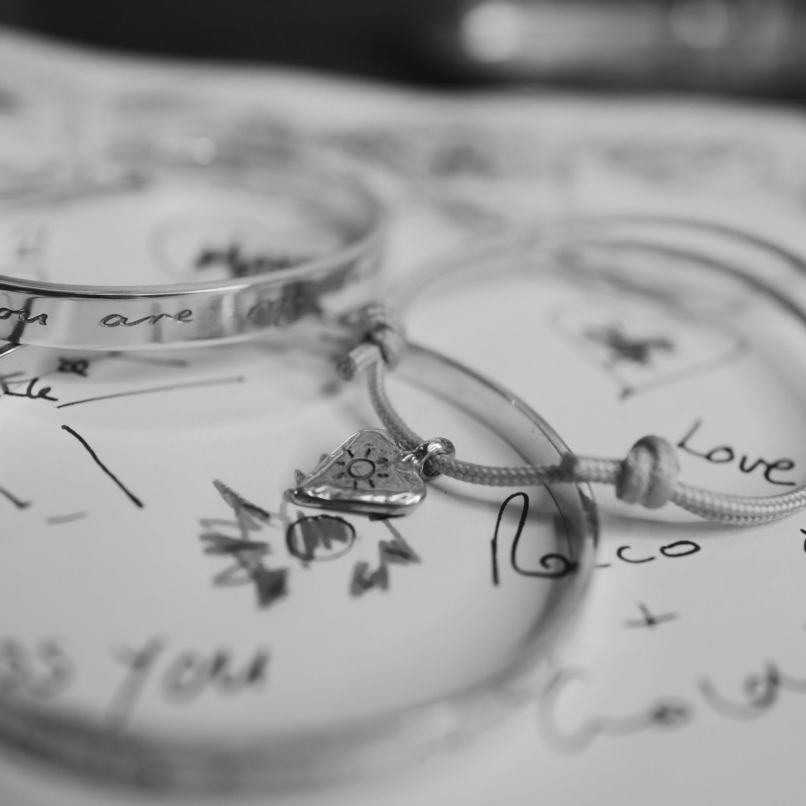 Silver Mini Disc Sailing Rope with Handwriting