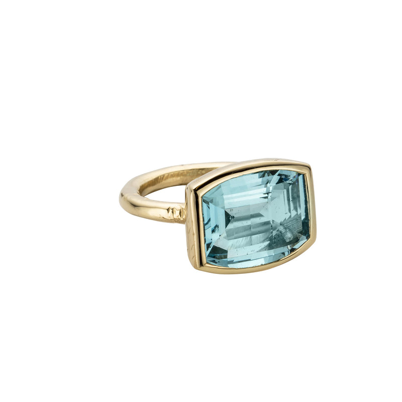 LANA Gold Aquamarine Ring