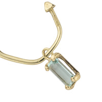 LANI POLU Gold Aquamarine Maxi Hoop Earrings