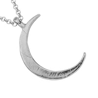 Silver Large Crescent Moon Necklace