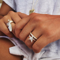 Silver Mini Star Love Struck Ring