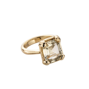 LUANA Gold Yellow Sapphire Claw Ring