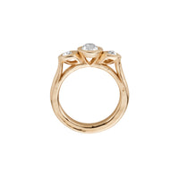 MAIELLA Gold Round Three Diamond Ring