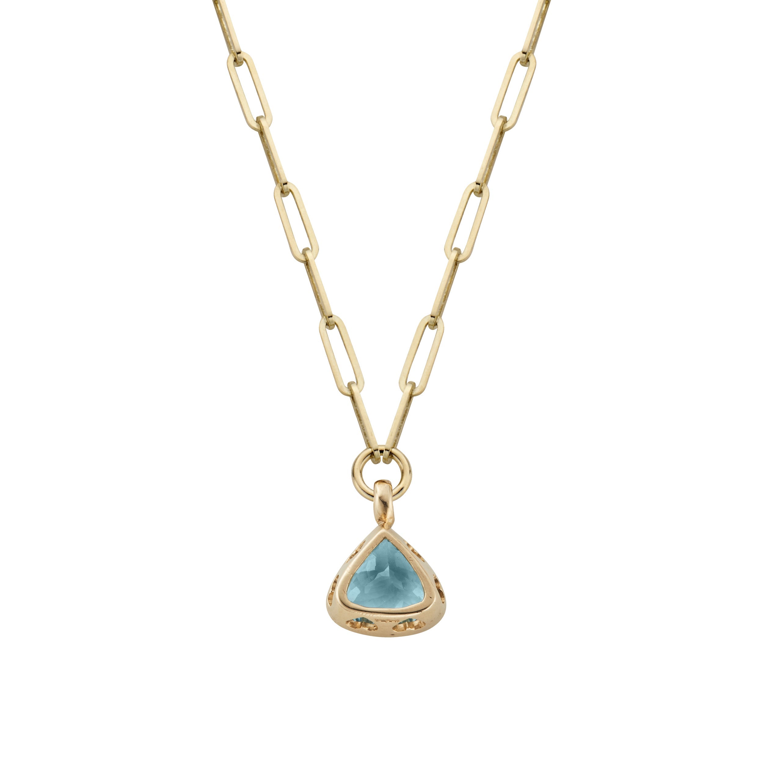 MARELLA Gold Aquamarine Trace Chain Necklace