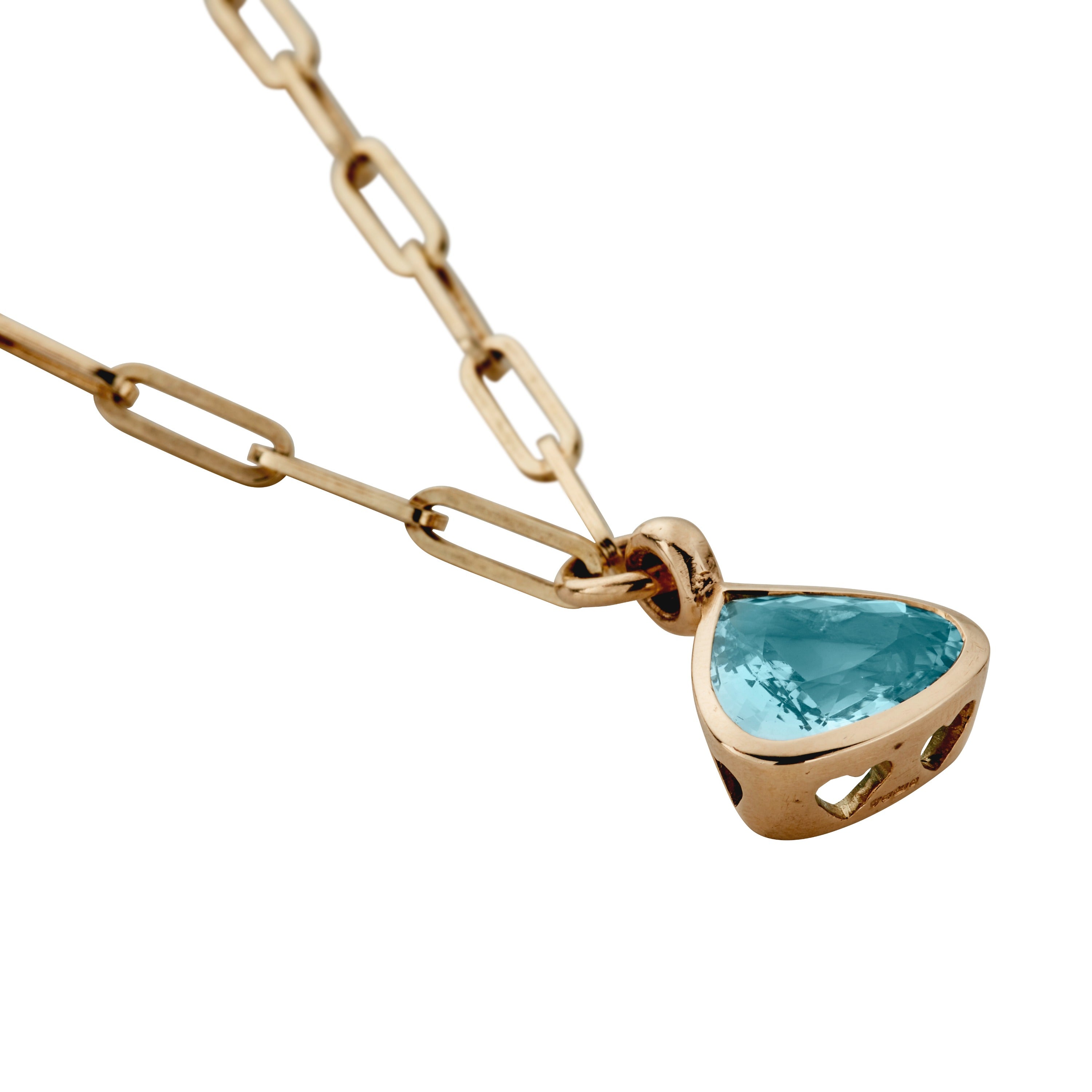 MARELLA Gold Aquamarine Trace Chain Necklace