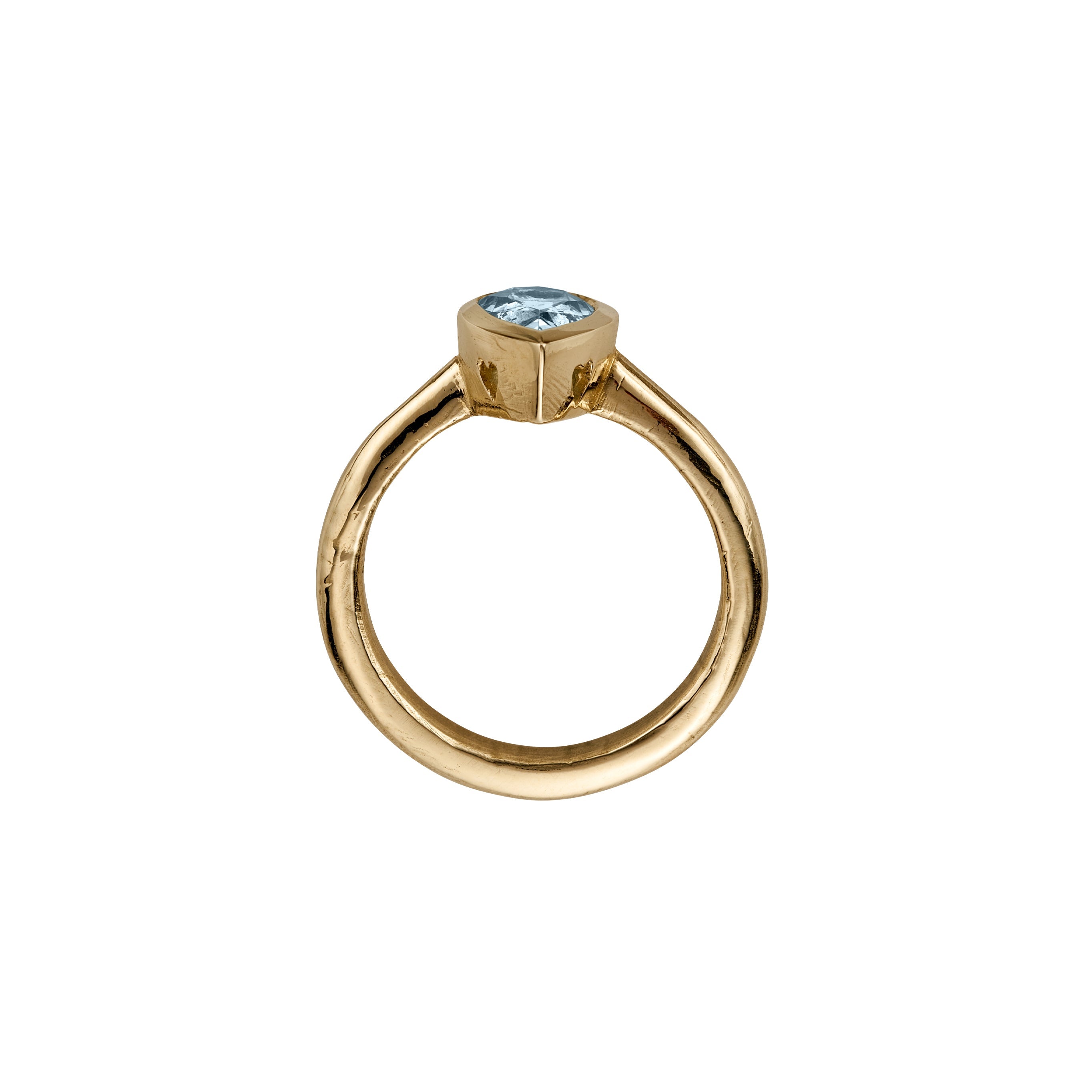 MARELLA Gold Pear Aquamarine Ring