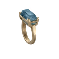 MAUI Gold Aquamarine Claw Ring