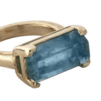 MAUI Gold Aquamarine Claw Ring