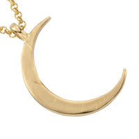 Gold Large Crescent Moon Necklace