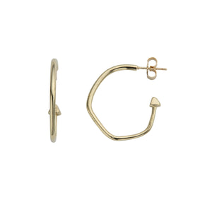 Gold Maxi Cupid Hoop Earrings