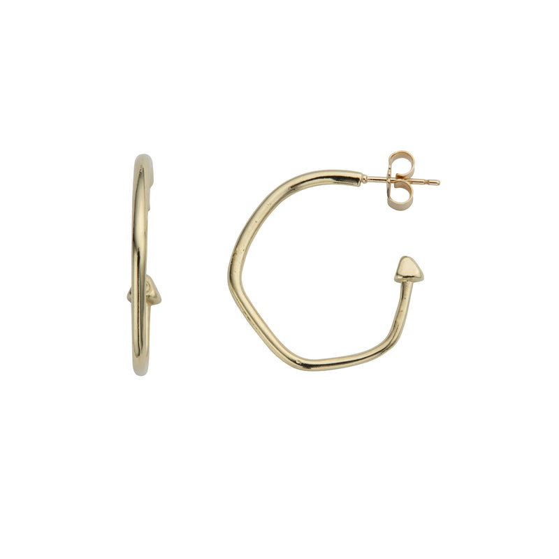 Gold Maxi Cupid Hoop Earrings