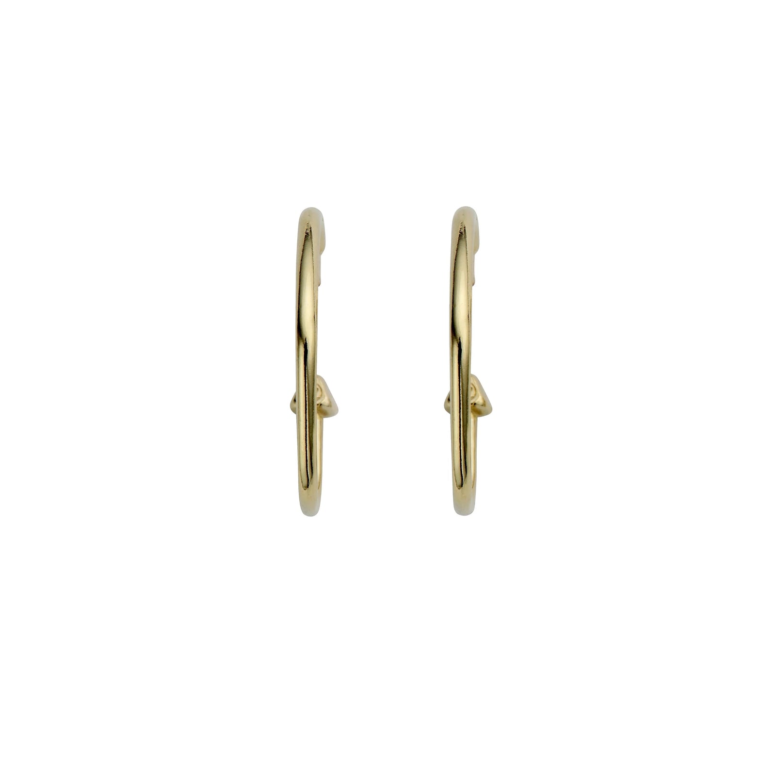 Gold Cupid Hoop Earrings