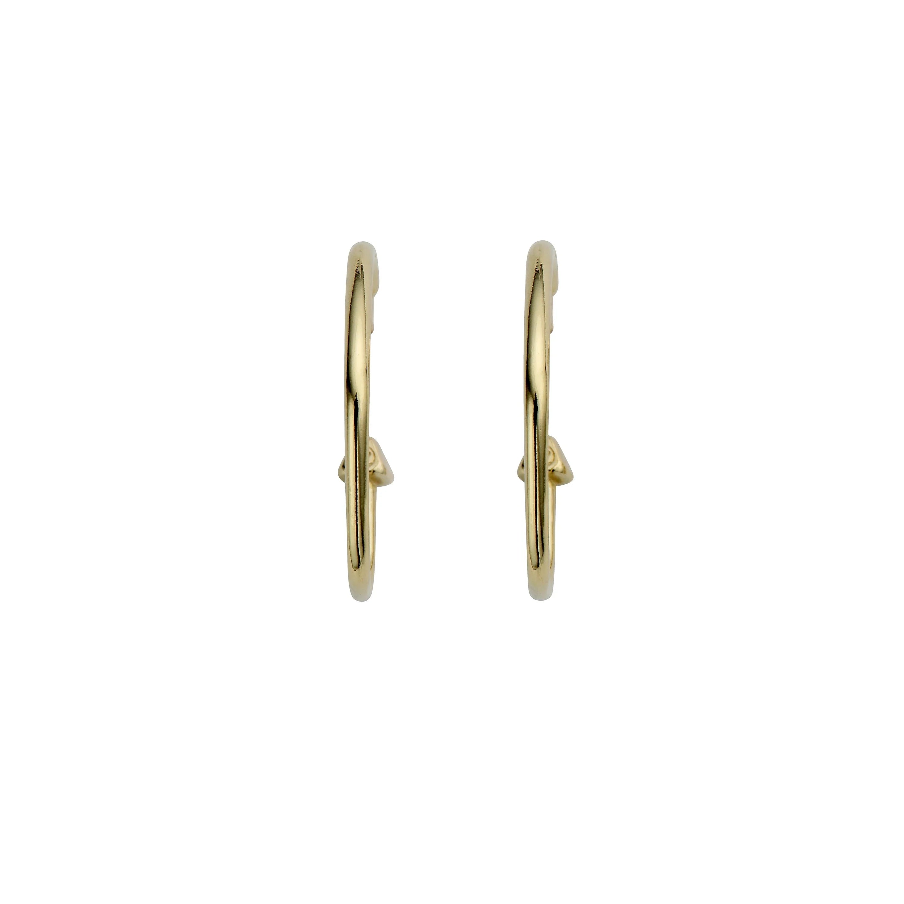 Gold Cupid Hoop Earrings