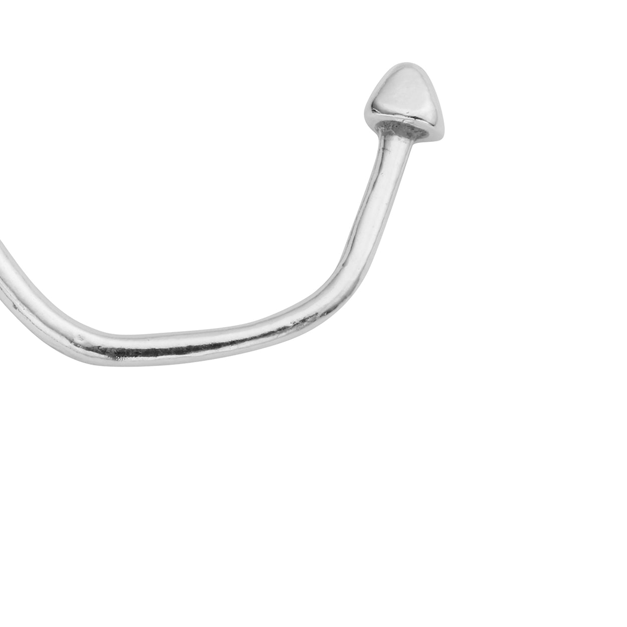 Silver Maxi Cupid Hoop Earrings