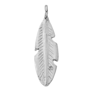 Silver Maxi Feather Charm