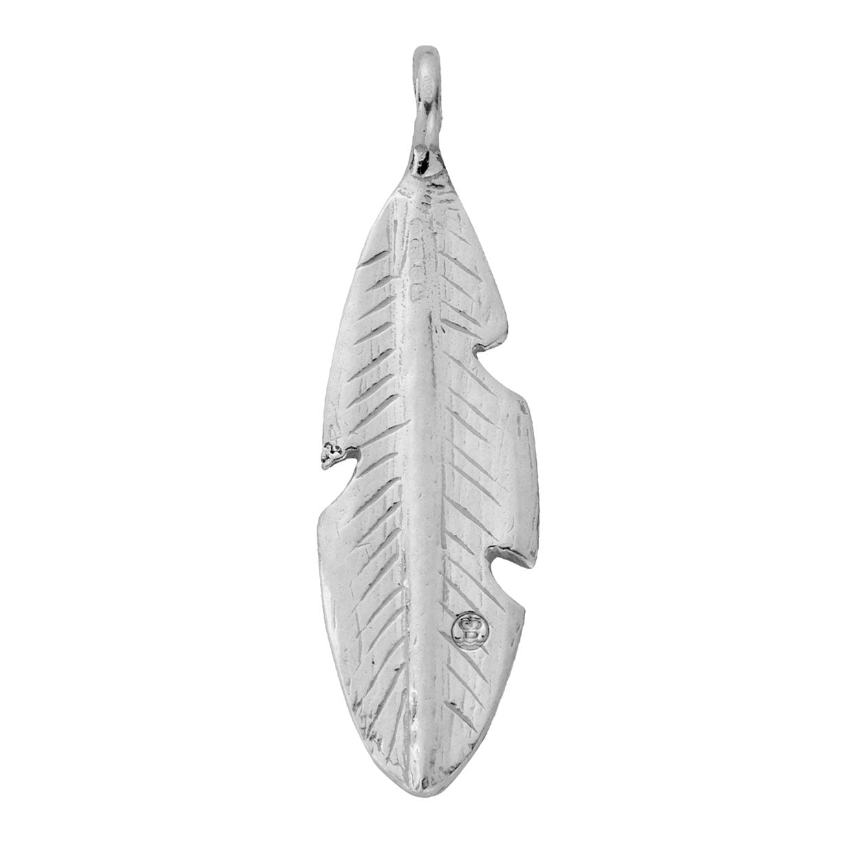 Silver Maxi Feather Charm