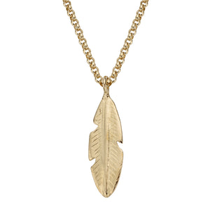 Gold Maxi Feather Necklace