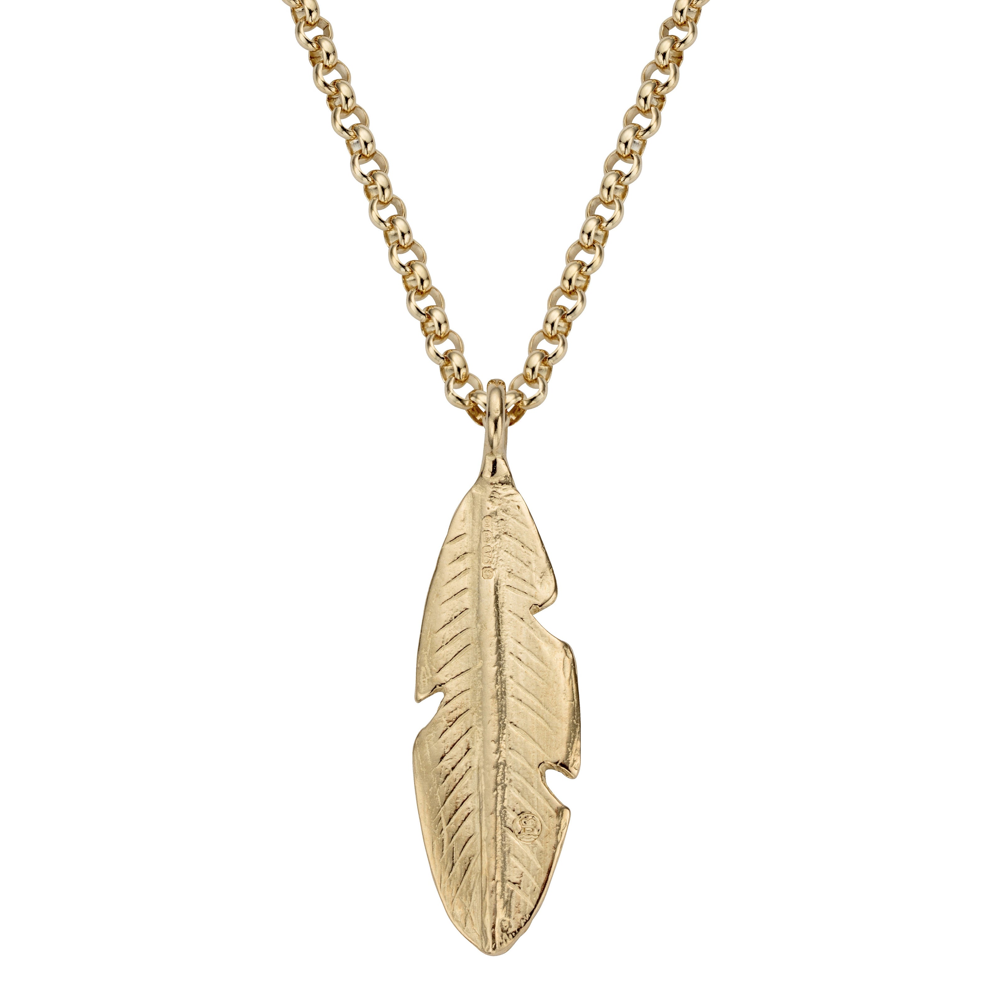 Gold Maxi Feather Necklace