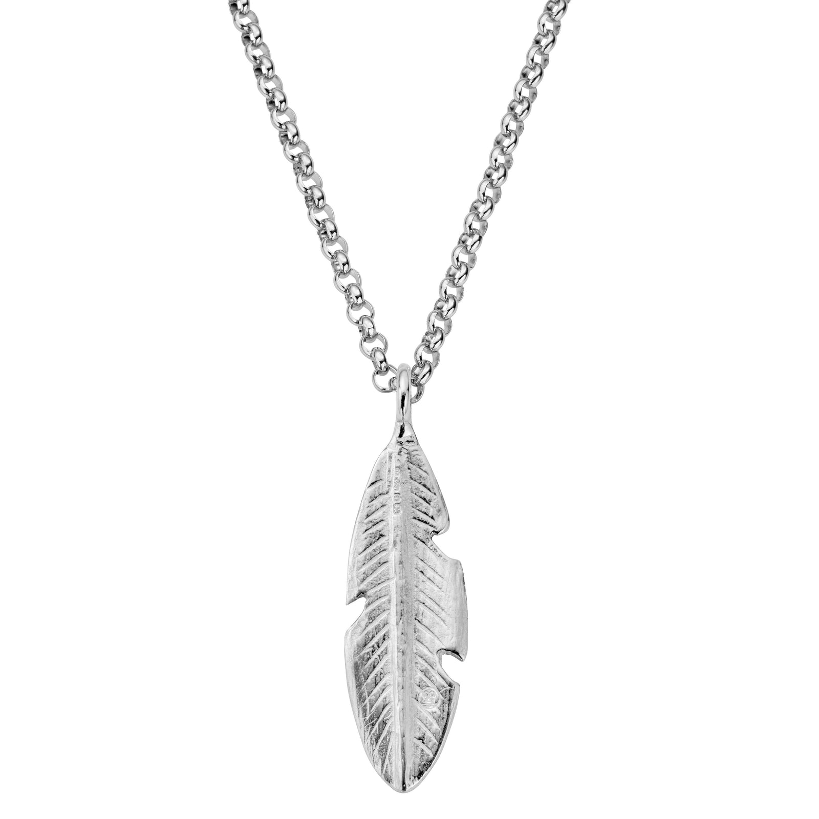 Silver Maxi Feather Necklace