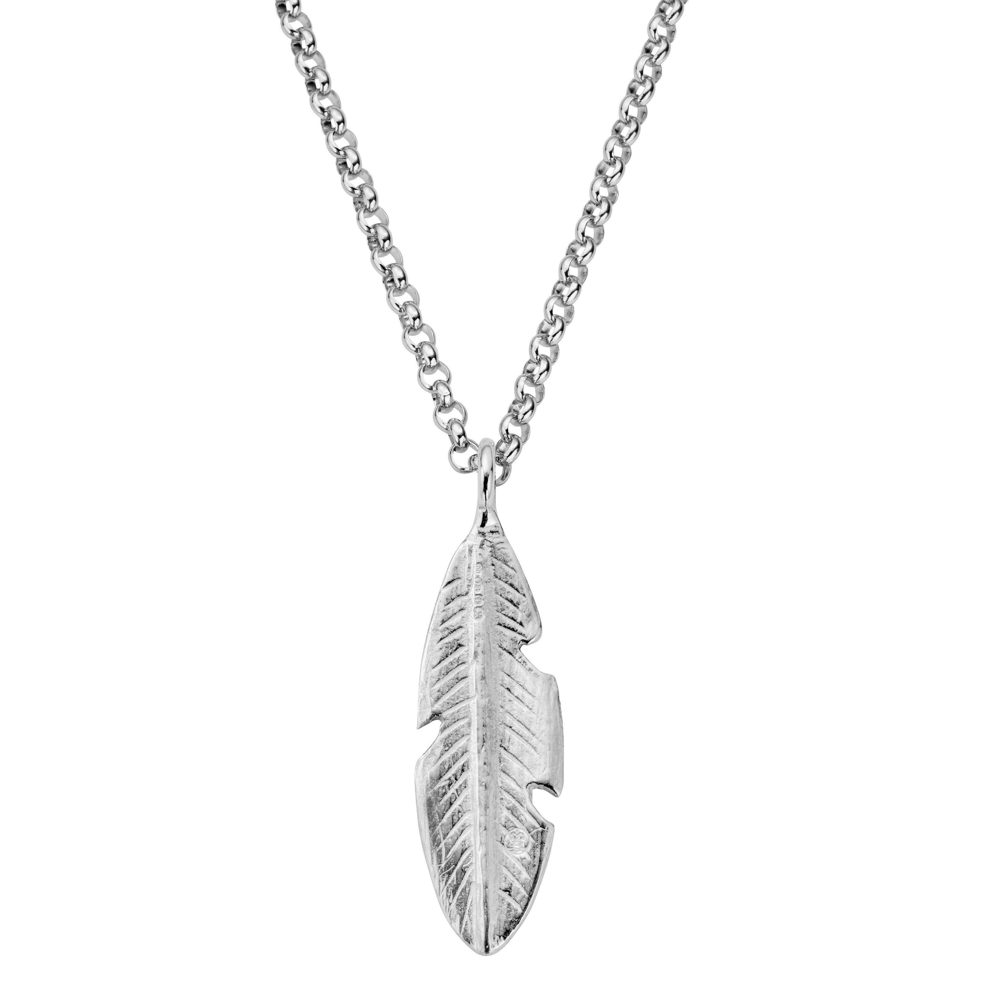 Silver Maxi Feather Necklace