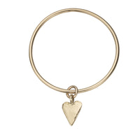 Gold Maxi Heart Bangle