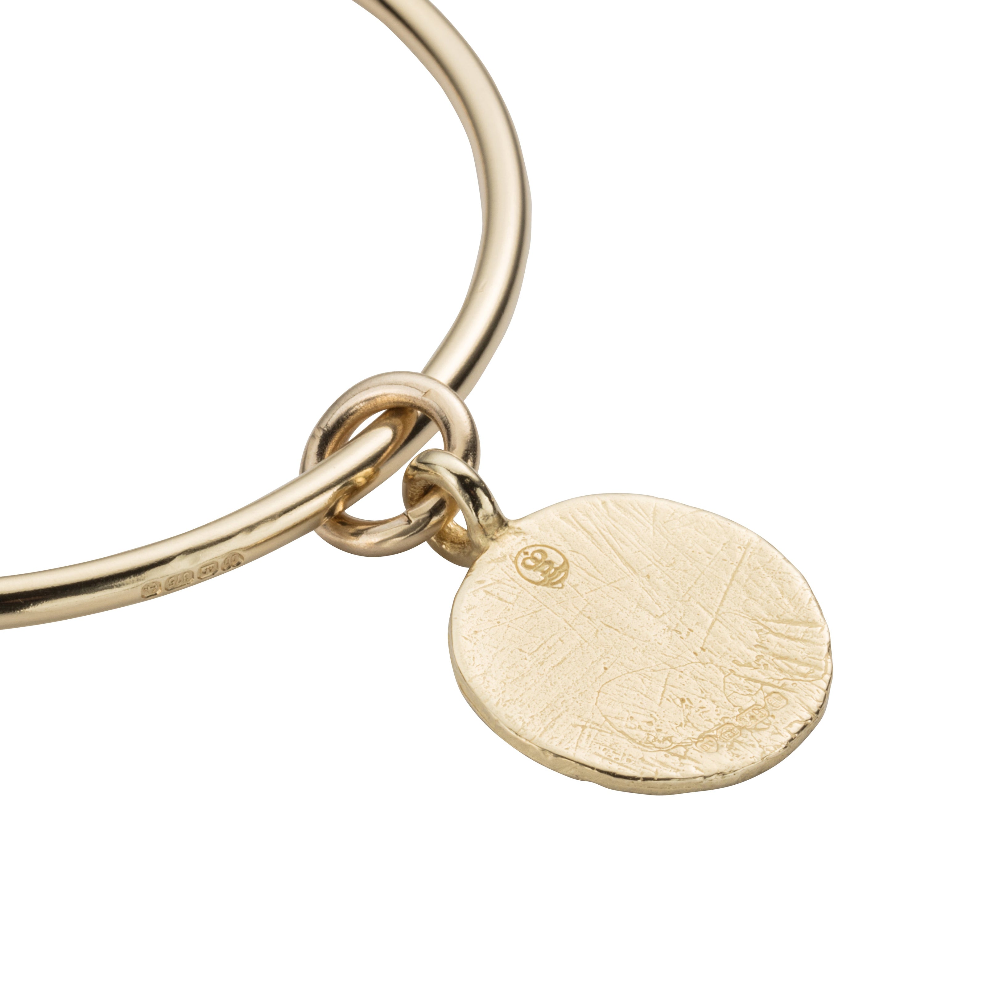 Gold Large Moon Bangle