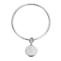 Silver Large Moon Bangle