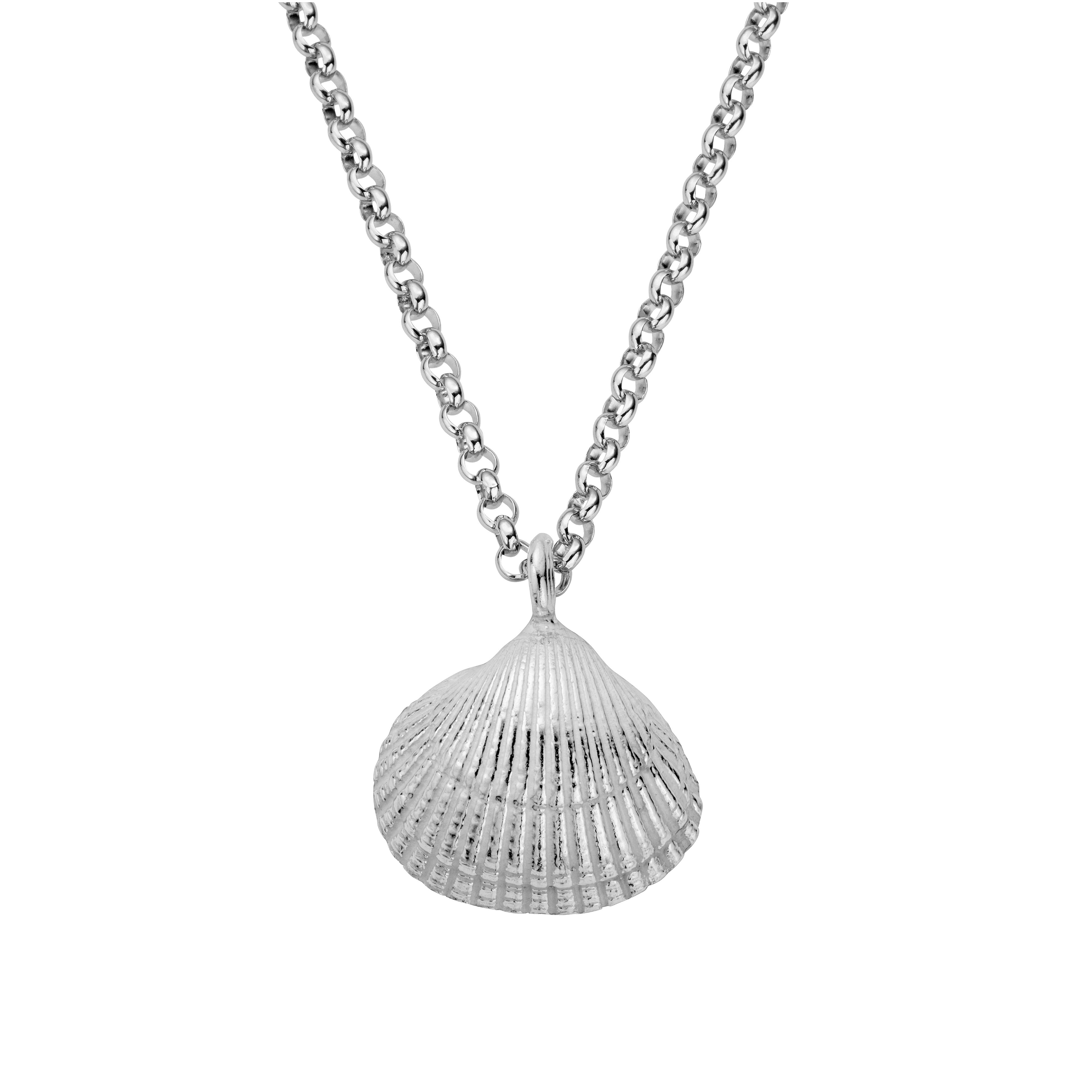 Buy the Maxi Shell Silver Necklace from British Jewellery Designer